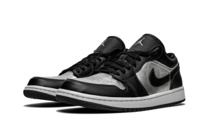 Nike Sko Dame Air Jordan 1 Low SE Sort Metallic Sølv